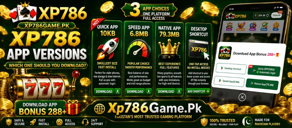 XP786 Download Versions at xp786game.pk