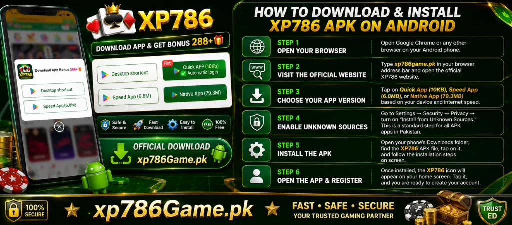 XP786 download apk for android xp786game.pk