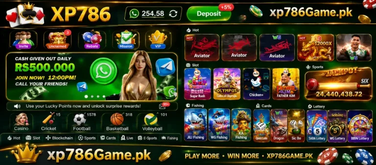 xp786 game dashboard xp786game.pk